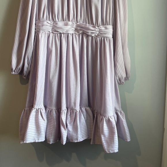 ENTRO Knee-Length Mock Neck Lavender Dress - Large - NWT - Picture 6 of 11
